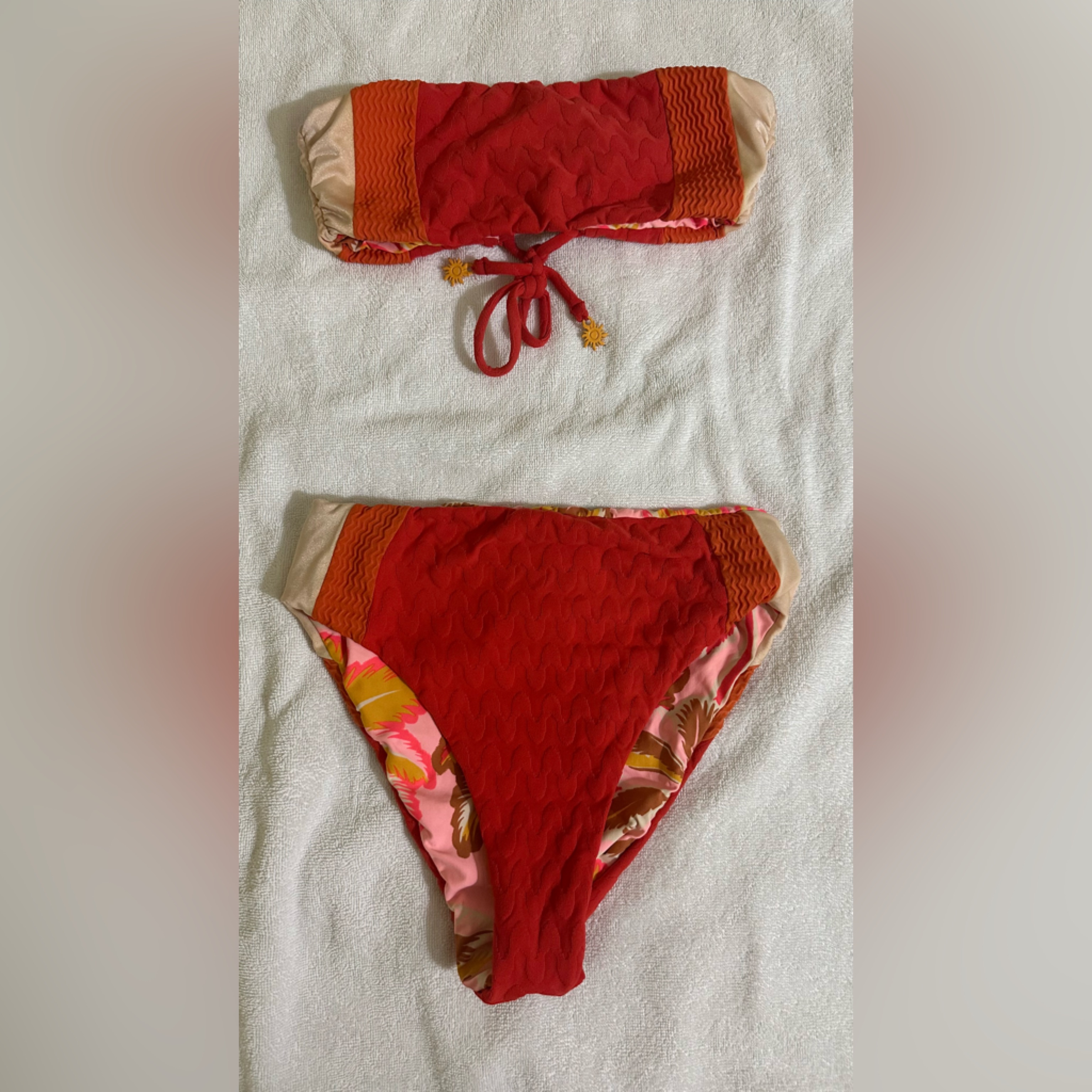 Red And Pink Bikini Bottom